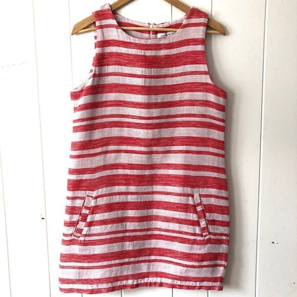 Cupcakes and Cashmere Womens Orange Striped Shift Dress Medium - Picture 3 of 8